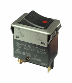 2-poliger Wippschalter Mit Roter LED