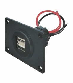 USB Einbau-Doppel-Ladesteckdose Mit Montageplatte (USD 12/24 MP)