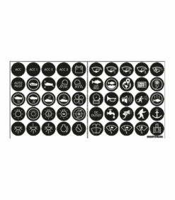 50 Icon-Etiketten (Blue Sea)